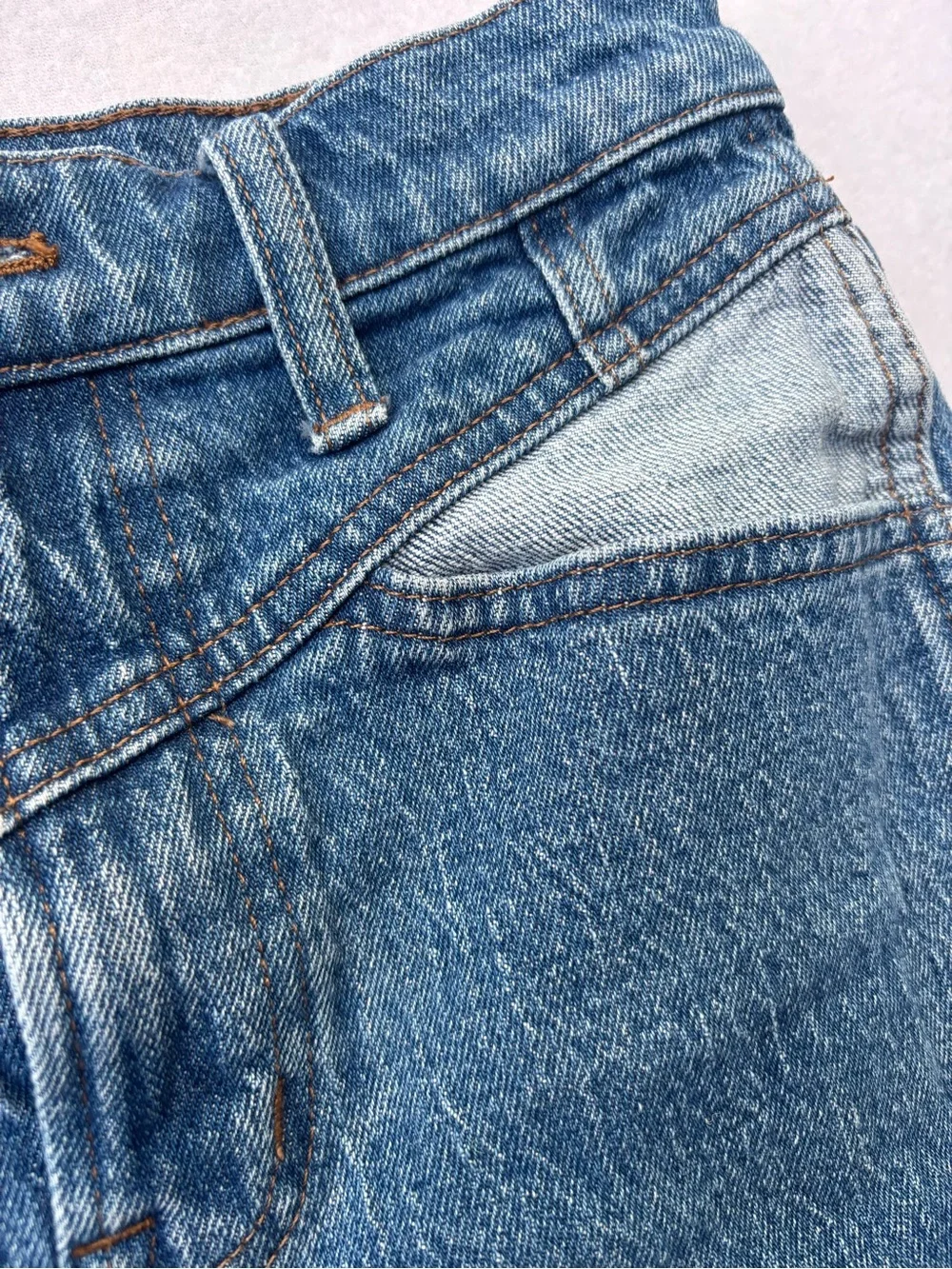 Madewell High Rise Long Denim - Contrast Yoke Addition Shorts